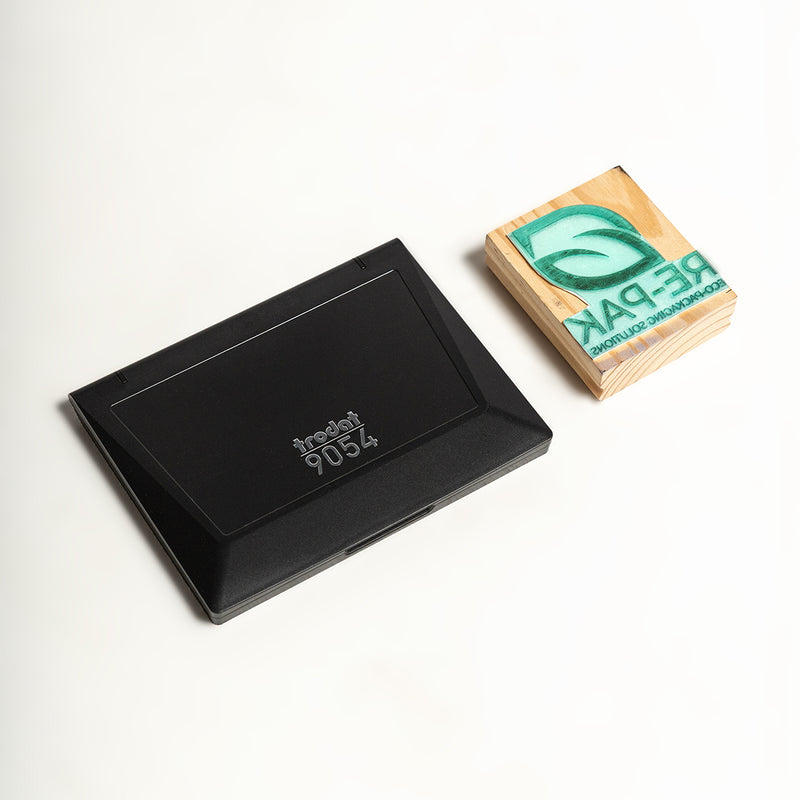 Custom Rubber Stamps + Ink Pad & Black Ink