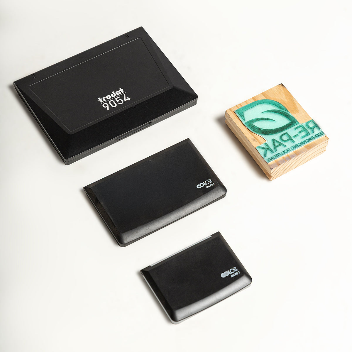 Custom Rubber Stamps + Ink Pad & Black Ink