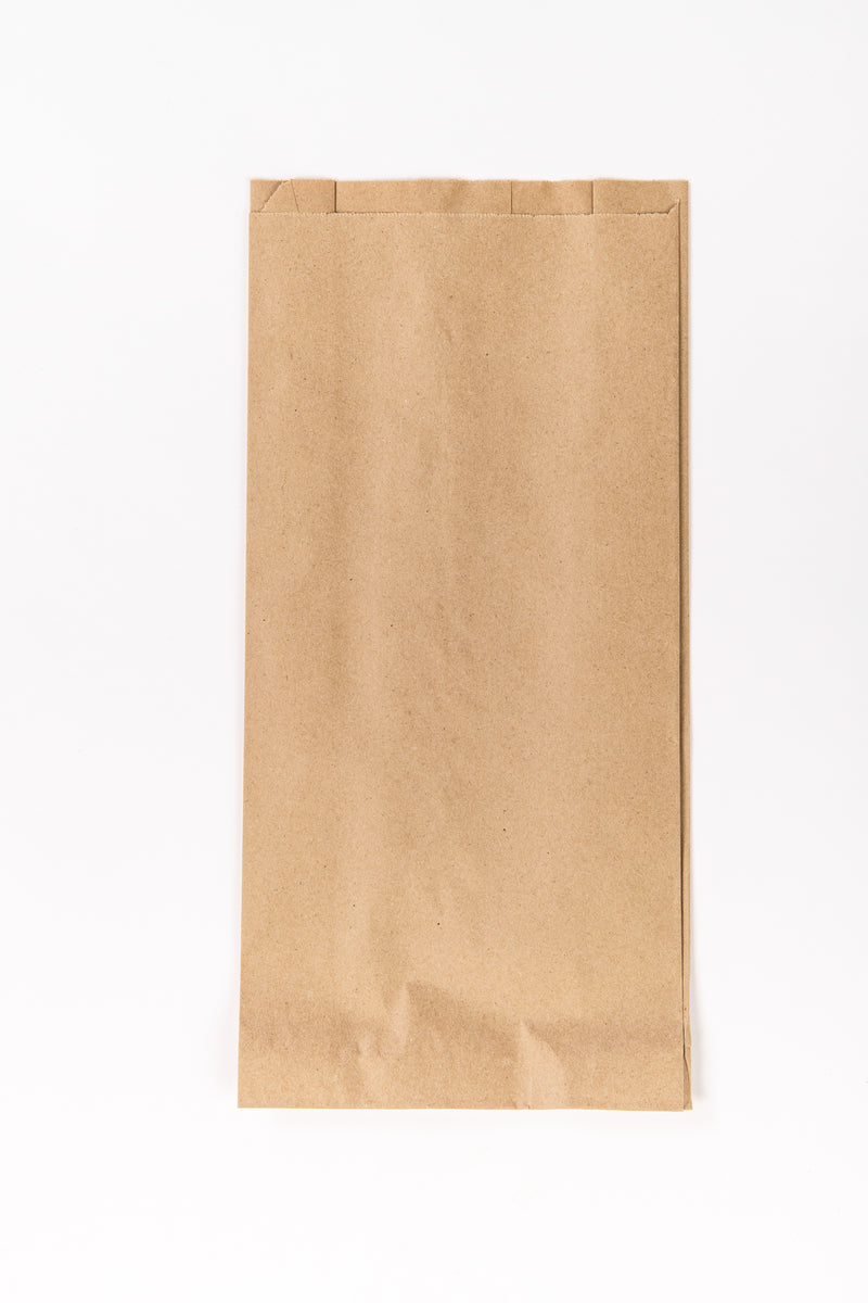 Kraft paper bread bag - 380mm(h) x 190mm(w) x 75mm(gusset) - 100/pack