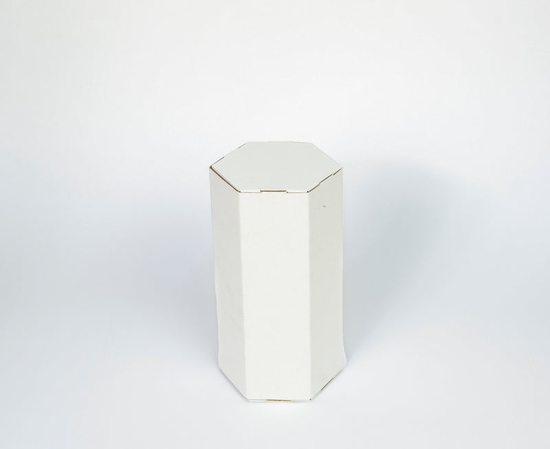 Hexagon Roller Box - White (pack of 25)
