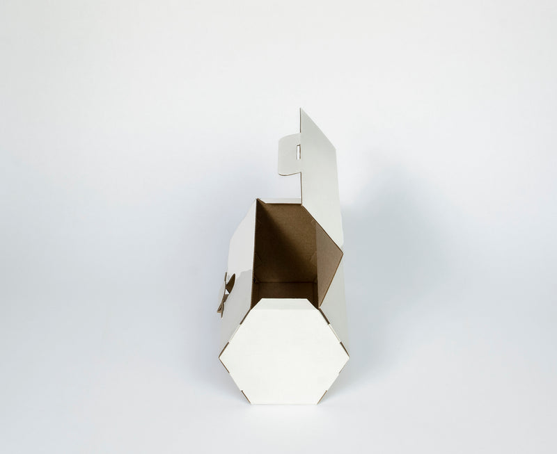Hexagon Roller Box - White (pack of 25)