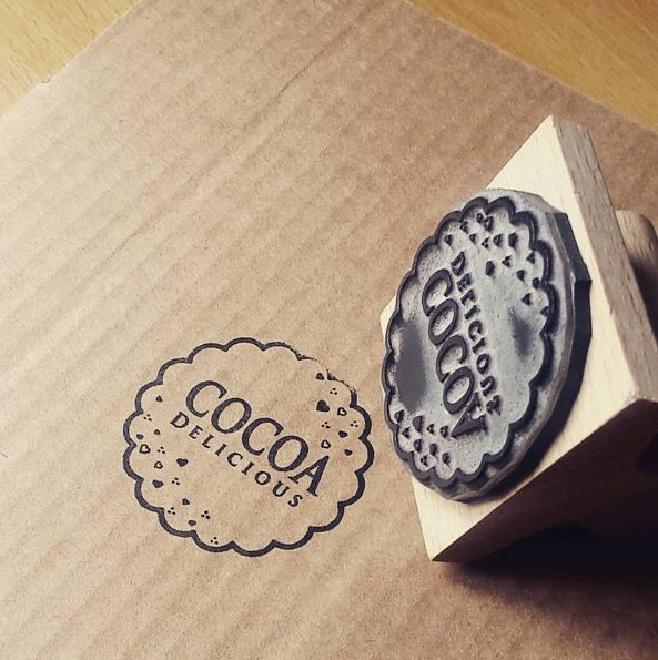 Custom Rubber Stamps + Ink Pad & Black Ink