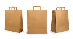 Paper Carrier Bags - Kraft (pack of 100)